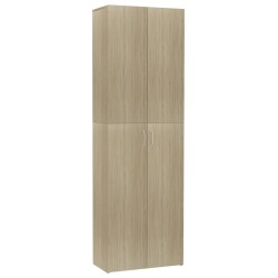 vidaXL Armario de oficina contrachapado color roble 60x32x190 cm