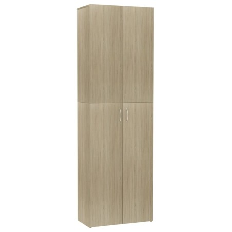 vidaXL Armario de oficina contrachapado color roble 60x32x190 cm