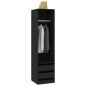 vidaXL Armario con cajones de madera contrachapada negro 50x50x200 cm vidaXL Armario con cajones de madera contrachapada negro 50x50x200 cm