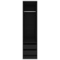vidaXL Armario con cajones de madera contrachapada negro 50x50x200 cm vidaXL Armario con cajones de madera contrachapada negro 50x50x200 cm