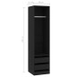 vidaXL Armario con cajones de madera contrachapada negro 50x50x200 cm vidaXL Armario con cajones de madera contrachapada negro 50x50x200 cm