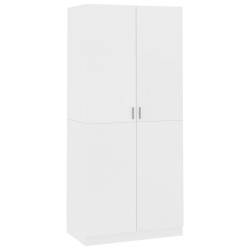 vidaXL Armario de madera contrachapada blanco 90x52x200cm