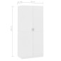 vidaXL Armario de madera contrachapada blanco 90x52x200cm