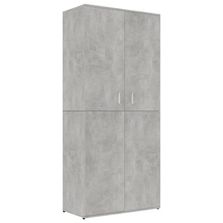vidaXL Mueble zapatero contrachapada gris hormigón 80x39x178 cm
