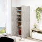 vidaXL Mueble zapatero contrachapada gris hormigón 80x39x178 cm vidaXL Mueble zapatero contrachapada gris hormigón 80x39x178 cm