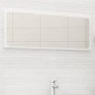 vidaXL Espejo de baño madera contrachapada blanco brillo 100x1,5x37 cm vidaXL Espejo de baño madera contrachapada blanco brillo 100x1,5x37 cm