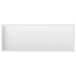 vidaXL Espejo de baño madera contrachapada blanco brillo 100x1,5x37 cm