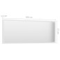 vidaXL Espejo de baño madera contrachapada blanco brillo 100x1,5x37 cm vidaXL Espejo de baño madera contrachapada blanco brillo 100x1,5x37 cm