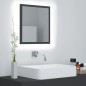 vidaXL Espejo de baño acrílico gris brillo 40x8,5x37 cm vidaXL Espejo de baño acrílico gris brillo 40x8,5x37 cm