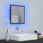 vidaXL Espejo de baño acrílico gris brillo 40x8,5x37 cm vidaXL Espejo de baño acrílico gris brillo 40x8,5x37 cm
