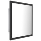 vidaXL Espejo de baño acrílico gris brillo 40x8,5x37 cm vidaXL Espejo de baño acrílico gris brillo 40x8,5x37 cm