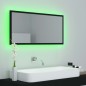 vidaXL Espejo de baño LED acrílico negro brillo 90x8,5x37 cm vidaXL Espejo de baño LED acrílico negro brillo 90x8,5x37 cm
