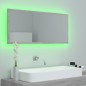 vidaXL Espejo de baño LED acrílico gris hormigón 100x8,5x37 cm vidaXL Espejo de baño LED acrílico gris hormigón 100x8,5x37 cm