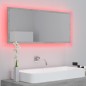 vidaXL Espejo de baño LED acrílico gris hormigón 100x8,5x37 cm vidaXL Espejo de baño LED acrílico gris hormigón 100x8,5x37 cm