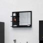vidaXL Espejo de baño madera contrachapada negro 60x10,5x45 cm vidaXL Espejo de baño madera contrachapada negro 60x10,5x45 cm