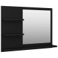 vidaXL Espejo de baño madera contrachapada negro 60x10,5x45 cm vidaXL Espejo de baño madera contrachapada negro 60x10,5x45 cm