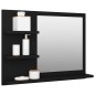 vidaXL Espejo de baño madera contrachapada negro 60x10,5x45 cm vidaXL Espejo de baño madera contrachapada negro 60x10,5x45 cm