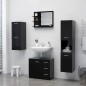 vidaXL Espejo de baño madera contrachapada negro 60x10,5x45 cm vidaXL Espejo de baño madera contrachapada negro 60x10,5x45 cm