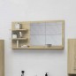vidaXL Espejo de baño madera contrachapada roble Sonoma 90x10,5x45 cm vidaXL Espejo de baño madera contrachapada roble Sonoma 90x10,5x45 cm