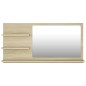 vidaXL Espejo de baño madera contrachapada roble Sonoma 90x10,5x45 cm vidaXL Espejo de baño madera contrachapada roble Sonoma 90x10,5x45 cm
