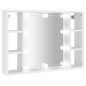 vidaXL Mueble con espejo y LED blanco 76x15x55 cm vidaXL Mueble con espejo y LED blanco 76x15x55 cm