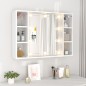 vidaXL Mueble con espejo y LED blanco 76x15x55 cm vidaXL Mueble con espejo y LED blanco 76x15x55 cm