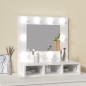 vidaXL Mueble con espejo y LED blanco brillante 60x31,5x62 cm vidaXL Mueble con espejo y LED blanco brillante 60x31,5x62 cm