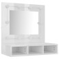 vidaXL Mueble con espejo y LED blanco brillante 60x31,5x62 cm vidaXL Mueble con espejo y LED blanco brillante 60x31,5x62 cm