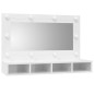 vidaXL Mueble con espejo y LED blanco brillante 90x31,5x62 cm vidaXL Mueble con espejo y LED blanco brillante 90x31,5x62 cm