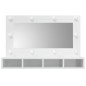 vidaXL Mueble con espejo y LED blanco brillante 90x31,5x62 cm vidaXL Mueble con espejo y LED blanco brillante 90x31,5x62 cm