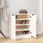 vidaXL Mueble zapatero de madera contrachapada blanco 59x35x70 cm