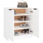 vidaXL Mueble zapatero de madera contrachapada blanco 59x35x70 cm