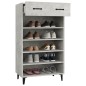 vidaXL Mueble zapatero madera contrachapada gris hormigón 60x35x105 cm vidaXL Mueble zapatero madera contrachapada gris hormigón 60x35x105 cm