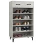 vidaXL Mueble zapatero madera contrachapada gris hormigón 60x35x105 cm vidaXL Mueble zapatero madera contrachapada gris hormigón 60x35x105 cm