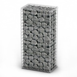 vidaXL Cesta para muro de gaviones de alambre galvanizado 100x50x30 cm 