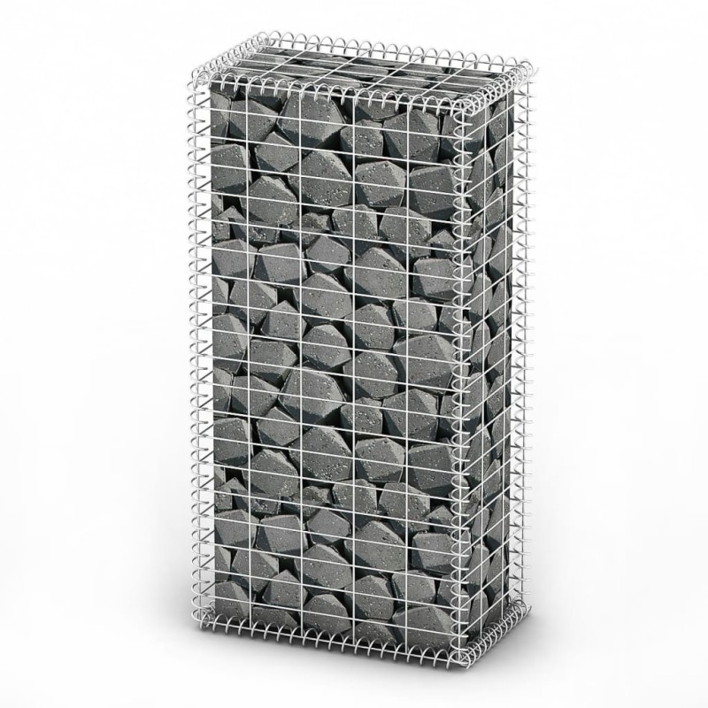 vidaXL Cesta para muro de gaviones de alambre galvanizado 100x50x30 cm vidaXL Cesta para muro de gaviones de alambre galvanizado 100x50x30 cm
