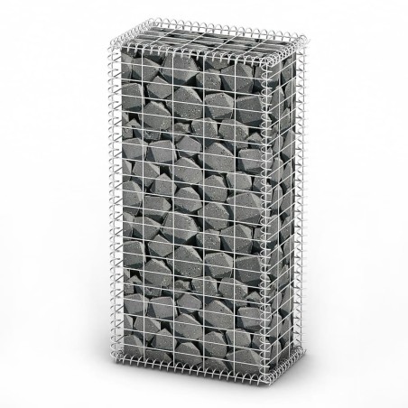 vidaXL Cesta para muro de gaviones de alambre galvanizado 100x50x30 cm 