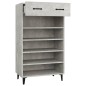 vidaXL Mueble zapatero madera contrachapada gris hormigón 60x35x105 cm vidaXL Mueble zapatero madera contrachapada gris hormigón 60x35x105 cm