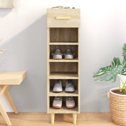 vidaXL Mueble zapatero madera contrachapada roble Sonoma 30x35x105 cm