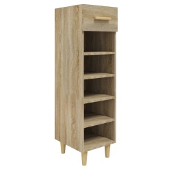 vidaXL Mueble zapatero madera contrachapada roble Sonoma 30x35x105 cm