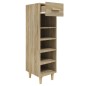 vidaXL Mueble zapatero madera contrachapada roble Sonoma 30x35x105 cm vidaXL Mueble zapatero madera contrachapada roble Sonoma 30x35x105 cm