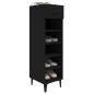 vidaXL Mueble zapatero de madera contrachapada negro 30x35x105 cm vidaXL Mueble zapatero de madera contrachapada negro 30x35x105 cm