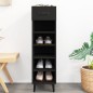 vidaXL Mueble zapatero de madera contrachapada negro 30x35x105 cm vidaXL Mueble zapatero de madera contrachapada negro 30x35x105 cm