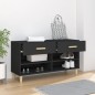 vidaXL Mueble zapatero de madera contrachapada negro 102x35x55 cm vidaXL Mueble zapatero de madera contrachapada negro 102x35x55 cm