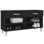 vidaXL Mueble zapatero de madera contrachapada negro 102x35x55 cm vidaXL Mueble zapatero de madera contrachapada negro 102x35x55 cm