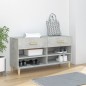 vidaXL Mueble zapatero madera contrachapada gris hormigón 102x35x55 cm vidaXL Mueble zapatero madera contrachapada gris hormigón 102x35x55 cm