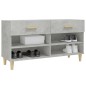vidaXL Mueble zapatero madera contrachapada gris hormigón 102x35x55 cm vidaXL Mueble zapatero madera contrachapada gris hormigón 102x35x55 cm