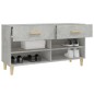 vidaXL Mueble zapatero madera contrachapada gris hormigón 102x35x55 cm vidaXL Mueble zapatero madera contrachapada gris hormigón 102x35x55 cm