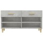 vidaXL Mueble zapatero madera contrachapada gris hormigón 102x35x55 cm vidaXL Mueble zapatero madera contrachapada gris hormigón 102x35x55 cm