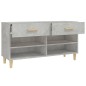 vidaXL Mueble zapatero madera contrachapada gris hormigón 102x35x55 cm vidaXL Mueble zapatero madera contrachapada gris hormigón 102x35x55 cm